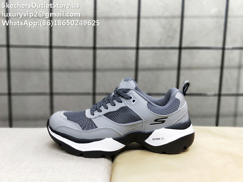 Skechers Ultra Go Unisex Shoes Grey Black 35-44